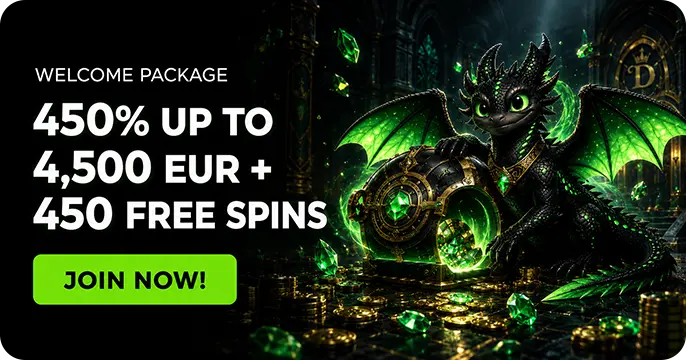 Drakaris welcome package 450% up to €4.500 + 450 FS